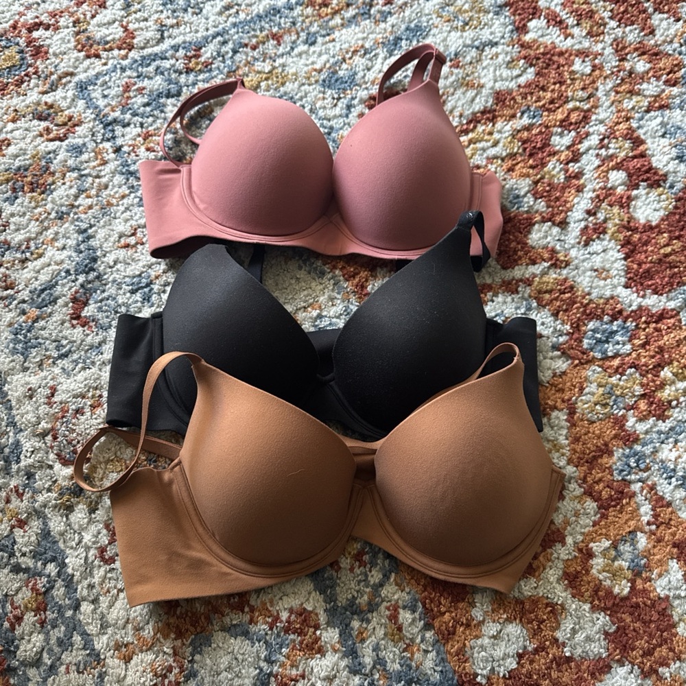 Women's Intimates Set - Black, Brown, and Pink Bras